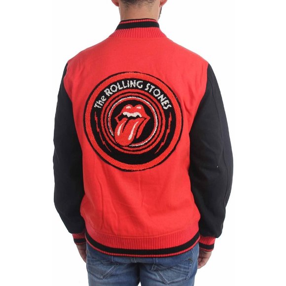The Rolling Stones Classic Tongue Logo rock Varsity Official Jacket L NWT - Picture 4 of 7